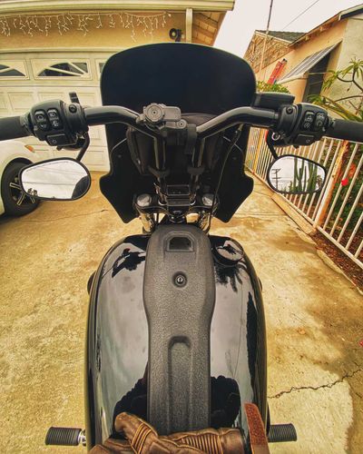 Harley Davidson Street Bob (FXBBS) with FXLRS 5 Gallon Tank Installed.