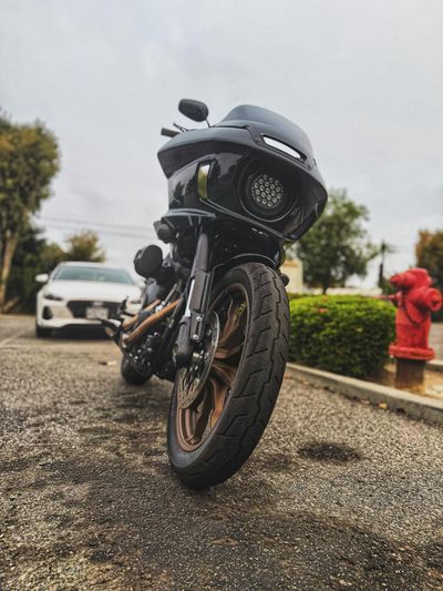 Harley Davidson FXLRST, front view.